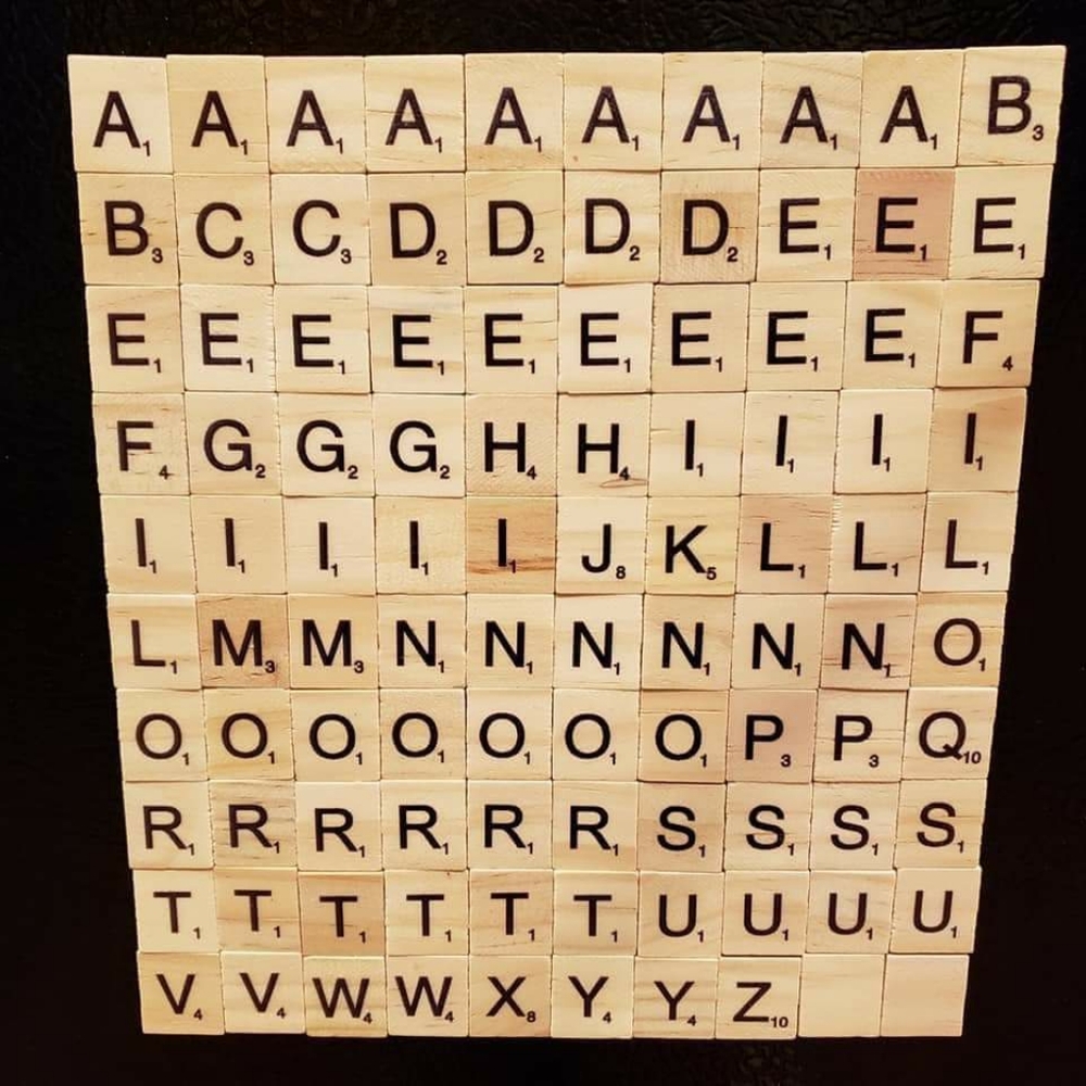 Set of 100 Letter Tile Magnets